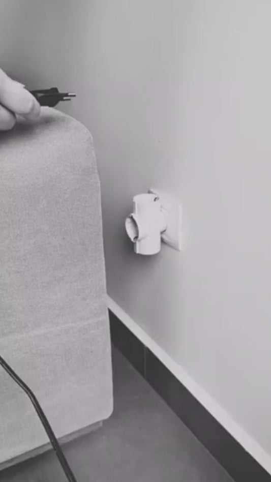 Enchufe plano pared giratorio 180º - ¡Material IGNÍFUGO!